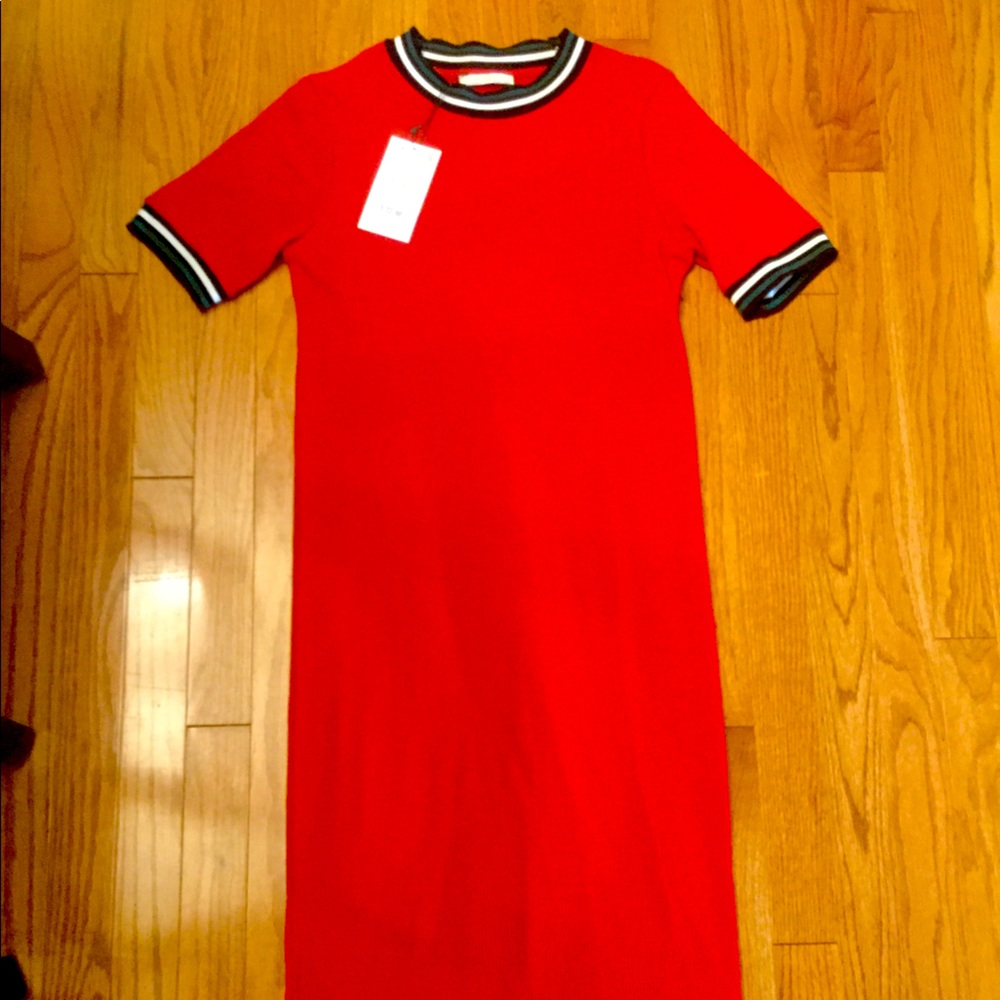 Zara Ribbed Midi Dress